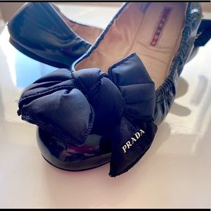 PRADA patent leather ballerina flats**Authentic**